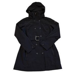 Columbia Zenith Vista Trench Coat Womens XL Black Omni Heat Rain Outdoor Jacket